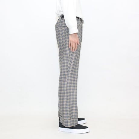 ヴィンテージ 千鳥格子 フレア ポリエステル スラックス パンツ 70's Houndstooth Pattern Flared Polyester Slacks Pants#