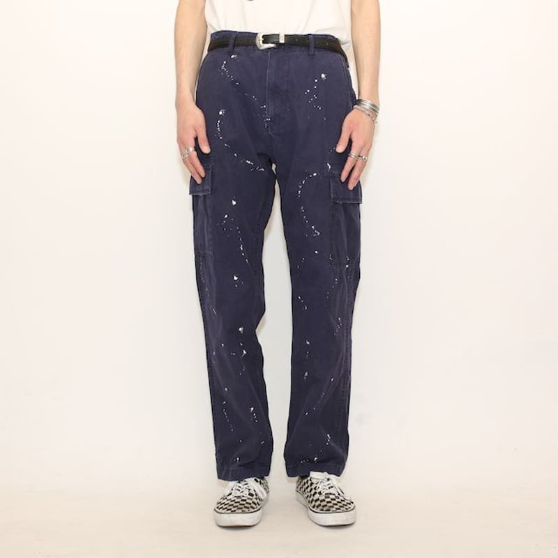 Stussy ダブルニー ペインターパンツ デニム ワイド カーゴ y2k STUSSY ステューシー パンツ メンズ Denim Work ( stussy pant