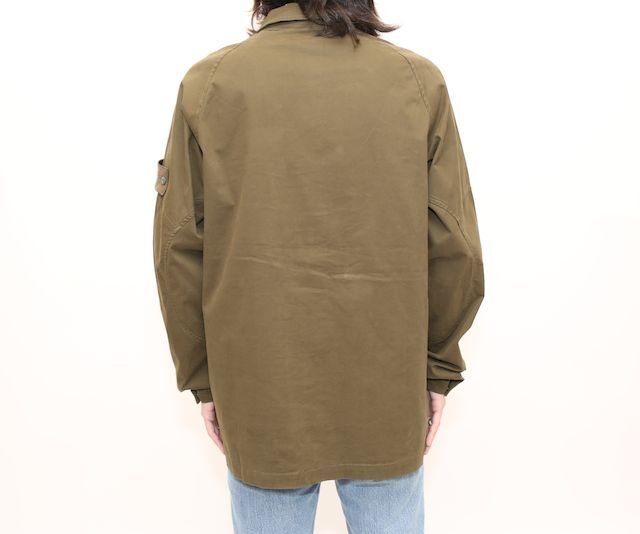 STONE ISLAND コットン オーバーシャツジャケット ブラウン サイズM色B
