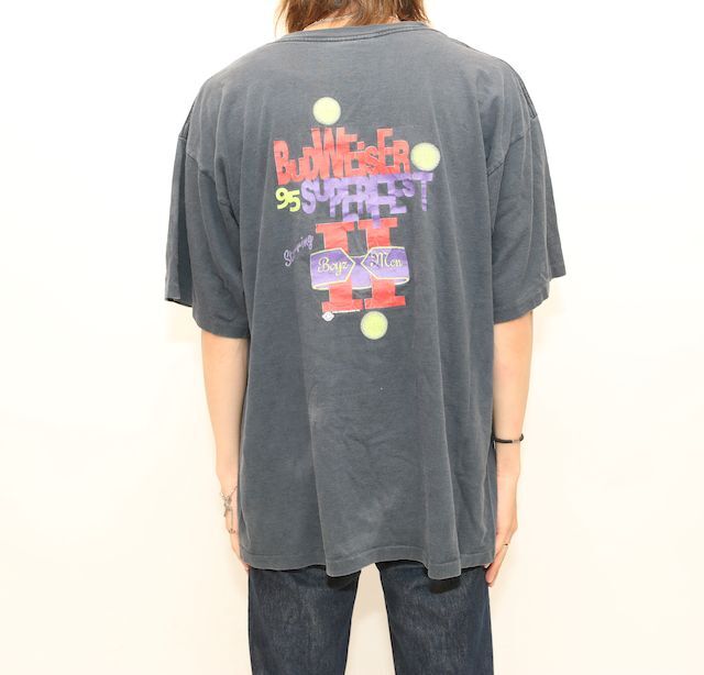90's ボーイズトゥメン Tシャツ Boyz II Men Budweiser | Blue