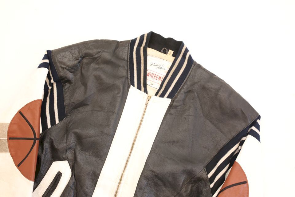 90s バーシティジャケットWheremi All Leather Varsity Jacket