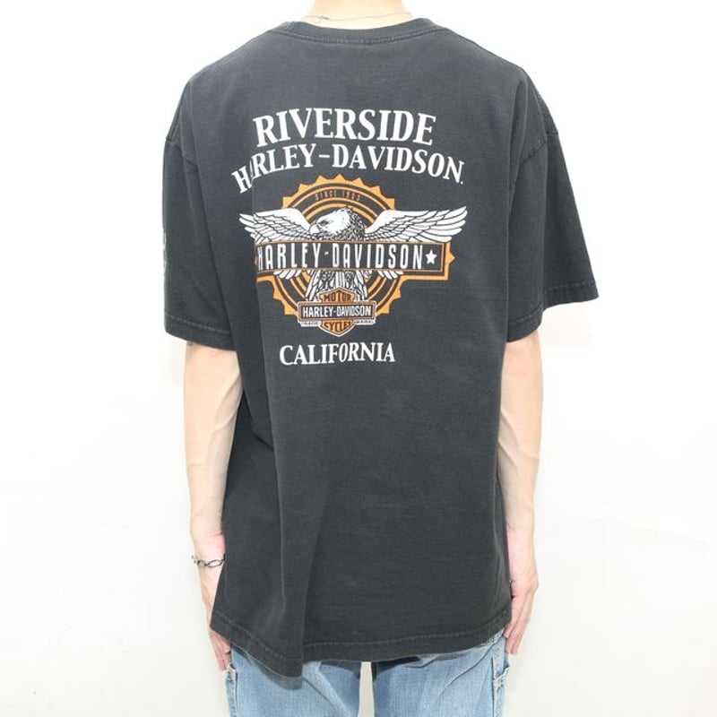 Harley-Davidson Tシャツ ハーレーダビッドソン　ベルベルジン 90's H-D ハーレーダヴィッドソン イーグル 両面プリントTシャツ