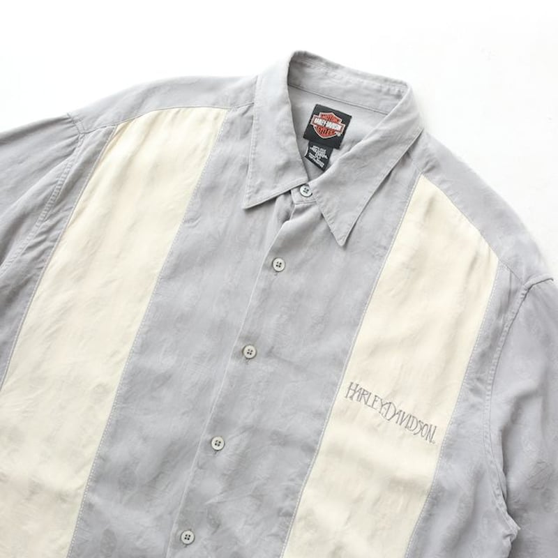 ハーレーダビッドソン シルク 半袖シャツ Harley Davidson Silk