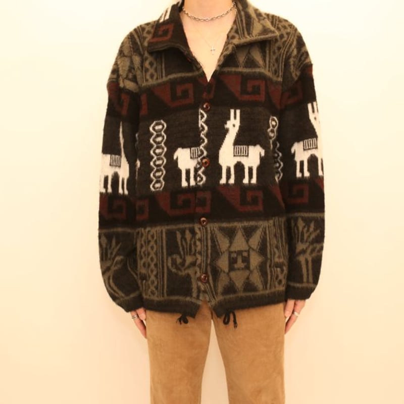 90s エクアドルニット ジャケット Ruminahui Ecador Wool Knit J...