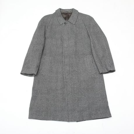 イギリス製 千鳥柄 ウール ステンカラー コート Wool Stained Color Coat Made in England#