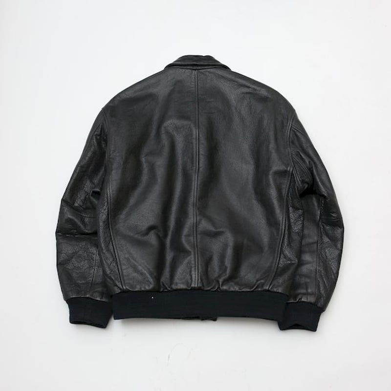 ブラック リブ レザー ジャケット Black Rib Leather Jacket# | Blue ブラック リブ レザー ジャケット Black Rib Leather Jacket# | Blue