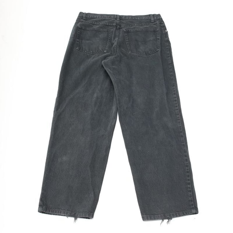 Anchor Blue Wide Black Denim Pants | Blue