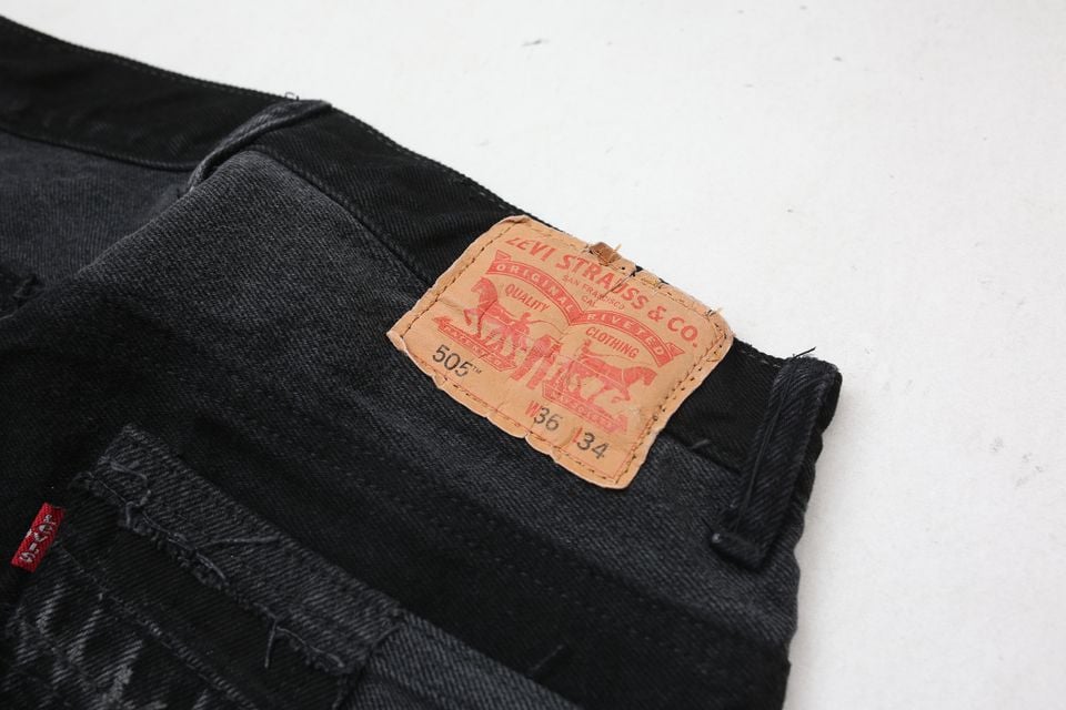 リーバイス パッチワーク リメイク ブラックデニムパンツ Levi's