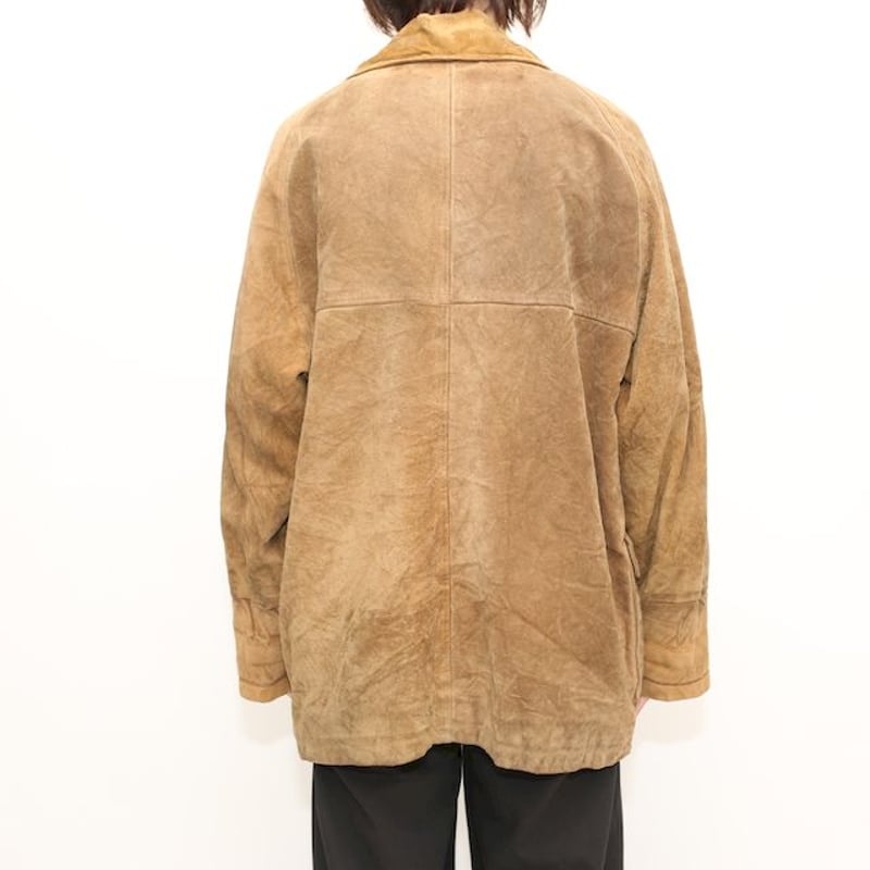 スウェードレザー ファイヤーマンジャケット イタリア製 Suede