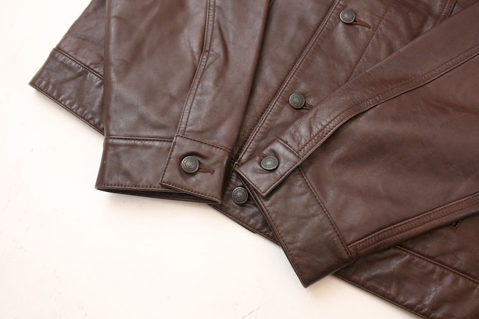 オールドギャップ レザー トラッカージャケット Old Gap Brown オールドギャップ レザー トラッカージャケット Old Gap Brown