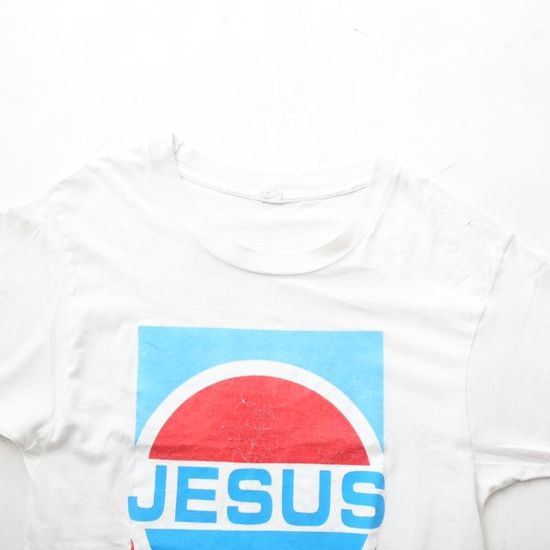 80's ペプシパロディ ジーザス Tシャツ Pepsi Parody Jesus Print