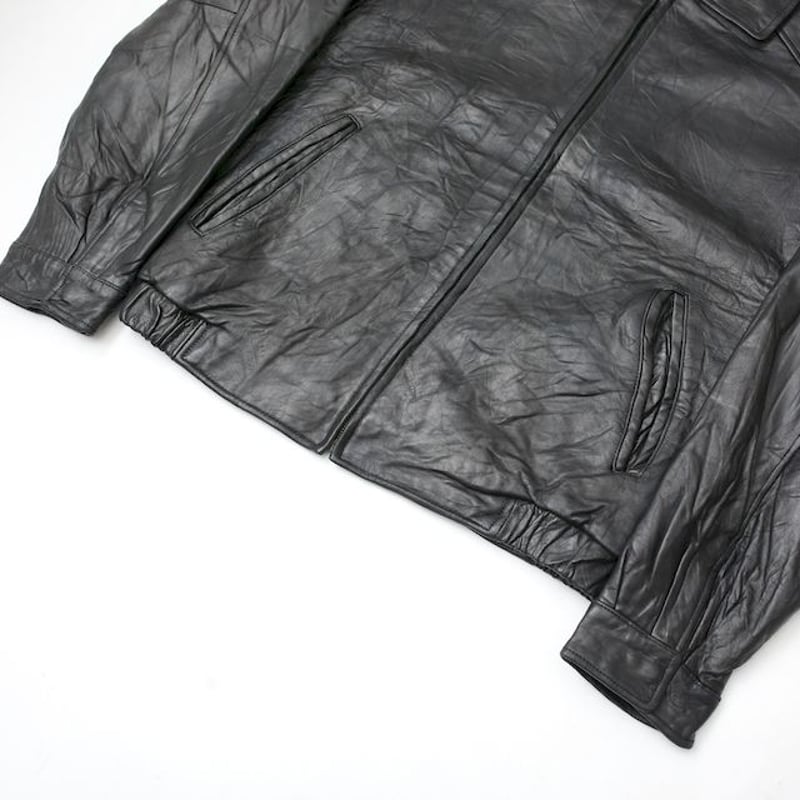 ブラック レザージャケット ルーズシルエット Kirkland Black ブラック レザージャケット ルーズシルエット Kirkland Black
