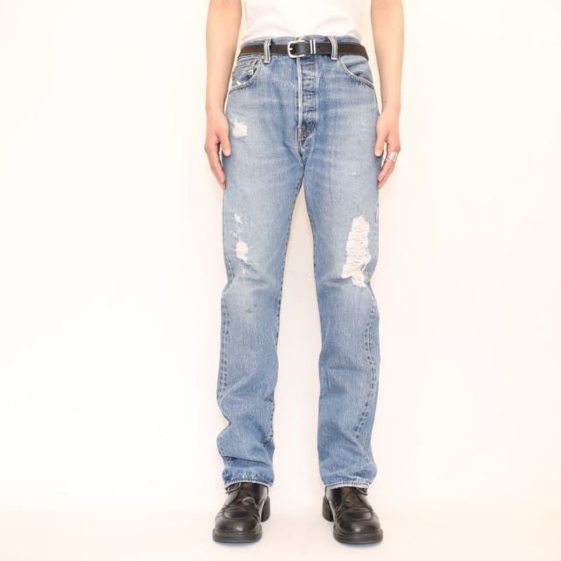 ダメージデニム ジーンズ LEVI’S リーバイス501 Levi's リーバイス 501 BIG E 復刻 W31 L34 ボタンフライ