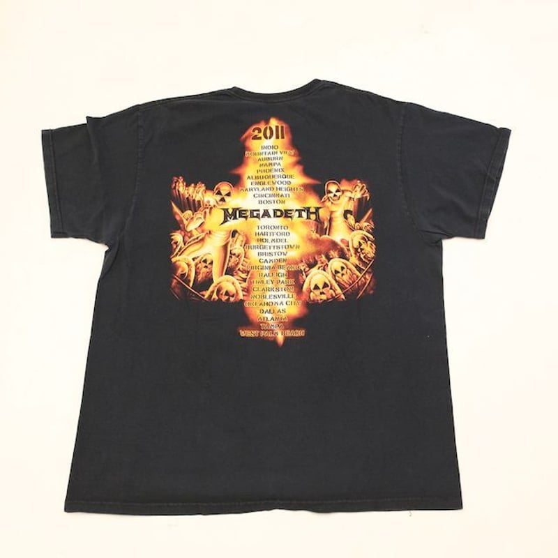 メガデス(Megadeth)◇ジャパン・ツアーTシャツ//白//Thrash Metal-