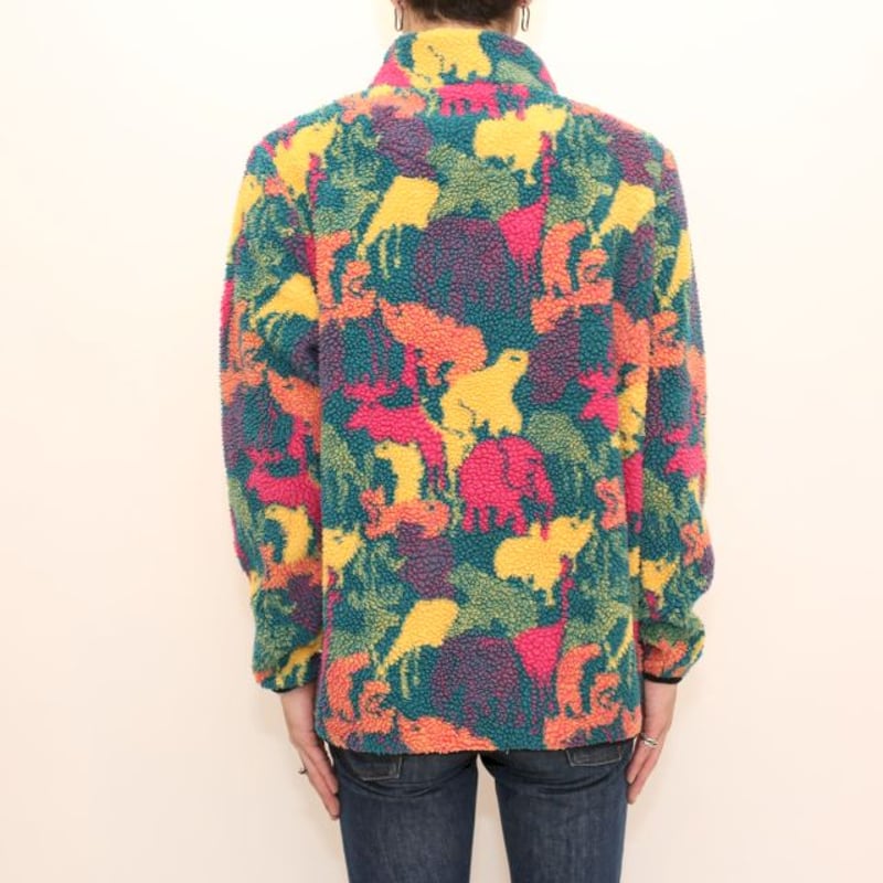 90s アニマル柄 フリース Animal Pattern Half Zip Fleece J 90s アニマル柄 フリース Animal Pattern Half Zip Fleece J