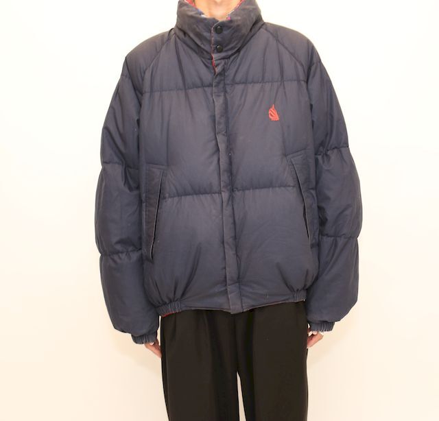 NAUTICA リバーシブルダウンジャケット ホワイト/グレー　XLサイズ NAUTICA ノーティカ ナイロンジャケット 大きいサイズ メンズ