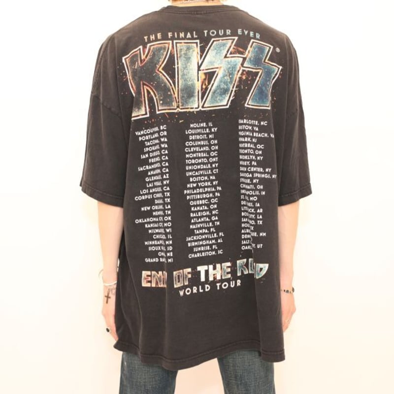 キッス バンド ツアーTシャツ Kiss World Tour T-shirt | Blue キッス バンド ツアーTシャツ Kiss World Tour T-shirt | Blue