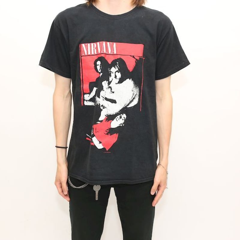 Nirvana バンド Tシャツ ニルヴァーナ | Blue Nirvana バンド Tシャツ ニルヴァーナ | Blue