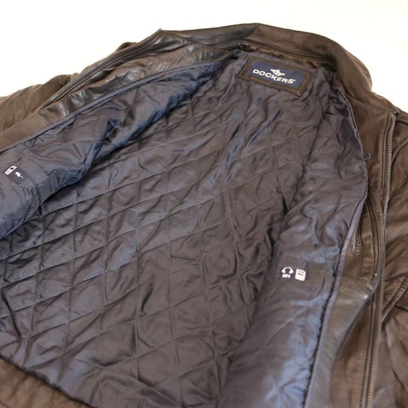 ドッカーズ ブラック ラムレザー ジャケット Dockers Lamb ドッカーズ ブラック ラムレザー ジャケット Dockers Lamb