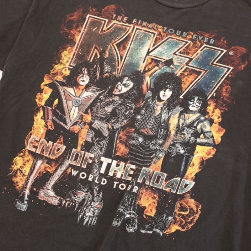 キッス バンド ツアーTシャツ Kiss World Tour T-shirt | Blue キッス バンド ツアーTシャツ Kiss World Tour T-shirt | Blue
