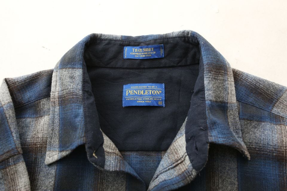 青 グレー pendleton ウール ボードシャツ チェック USA製 【公式通販】