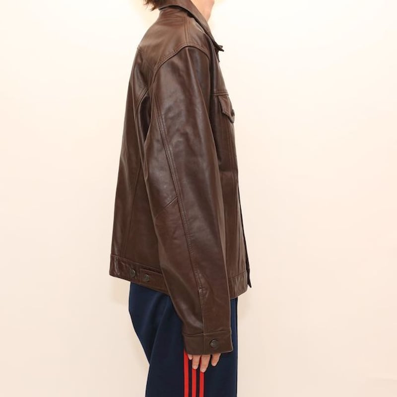 オールドギャップ レザー トラッカージャケット Old Gap Brown オールドギャップ レザー トラッカージャケット Old Gap Brown