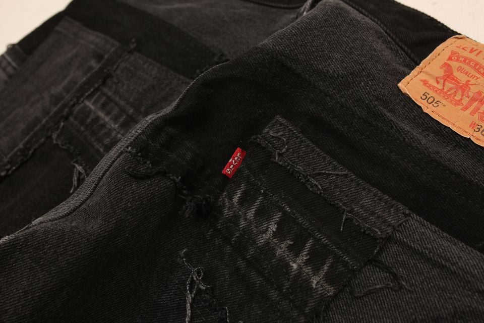 リーバイス パッチワーク リメイク ブラックデニムパンツ Levi's