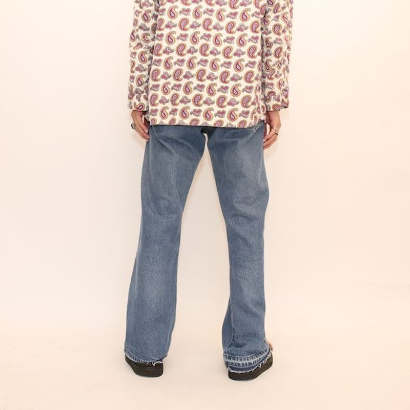 【Levi’s】リーバイス517 フレアデニム　ダメージ　グランジ　ボロ 古着–Levi's 517 ボロ デニム フレア パンツ – 【古着通販