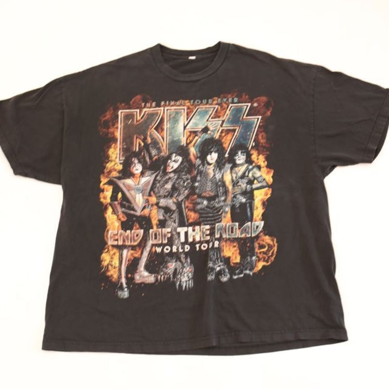 キッス バンド ツアーTシャツ Kiss World Tour T-shirt | Blue キッス バンド ツアーTシャツ Kiss World Tour T-shirt | Blue