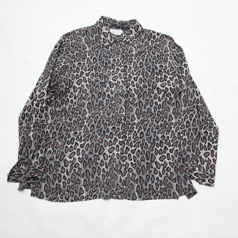 レオパード柄 シルク 長袖シャツ Leopard Pattern L/S Shirt # | レオパード柄 シルク 長袖シャツ Leopard Pattern L/S Shirt # |