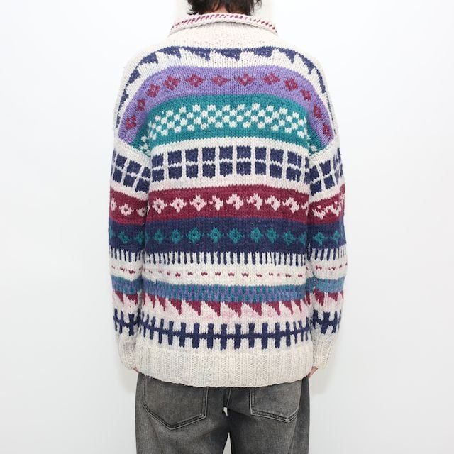 エクアドルニット Ecuador knit 90s グリーン 星 月