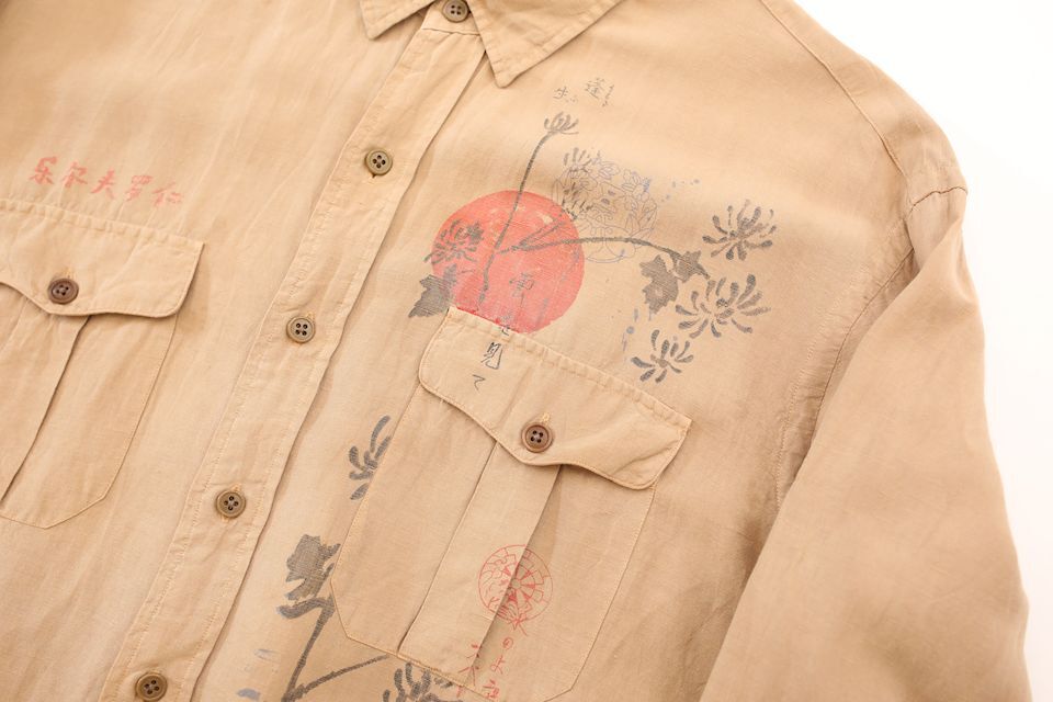 ラルフローレン リネンシルク混 リメイクシャツ Polo by Ralph Lauren Linen&Silk L/S Shirts#