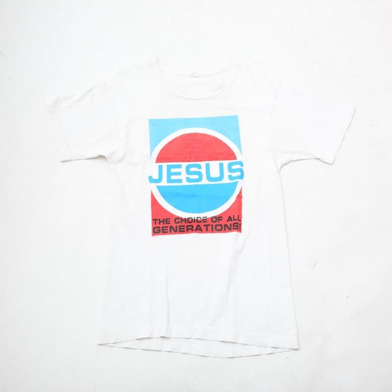 【80年代USA製】ジーザス PEPSI パロディ Ｔシャツ ビンテージ 80's ペプシパロディ ジーザス Tシャツ Pepsi Parody Jesus Print