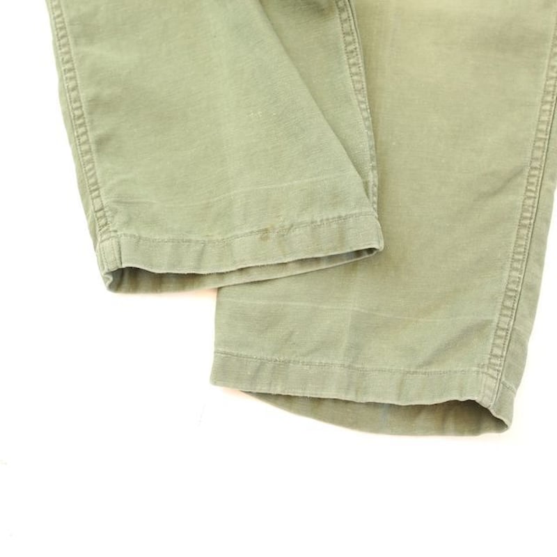 70年製 US ARMY UTILITY PANTS 30/31 アルミジップ 70s ビンテージ US ARMY コットン ベイカー パンツ W30 アルミ