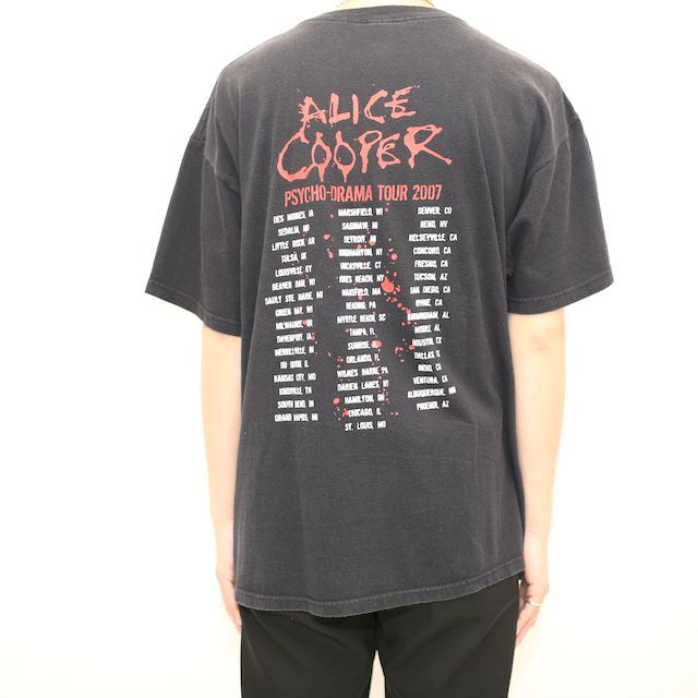 ✮Tシャツ　バンドTシャツ　ロブ・ゾンビ×アリス・クーパー　フェード感　XL✮ ✮Tシャツ バンドTシャツ ロブ・ゾンビ×アリス・クーパー