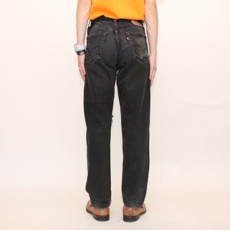 リーバイス 505 ブラック ダメージデニム Levi's 505 Black Damage リーバイス 505 ブラック ダメージデニム Levi's 505 Black Damage
