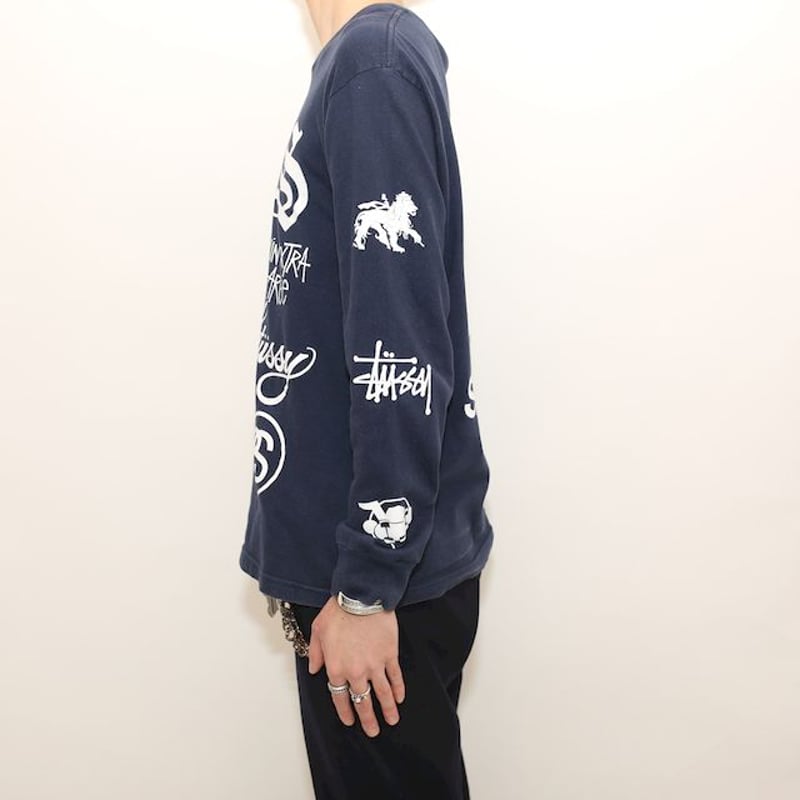 ステューシー マルチロゴ プリント ロンT Stussy Various Logo
