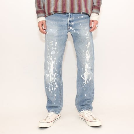 Levi's 501 Painted Denim  Pants "Made In USA"