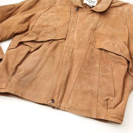 ブラウン スエードレザー ジャケット Brown Suede Leather Jacket