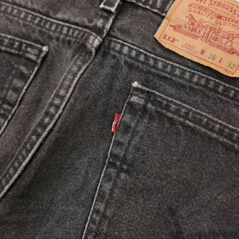 LEVI'S リーバイス　美品　512 90's ブラック　デニム 90s リーバイス ブラックデニム Levi's 512 Black Denim Pants