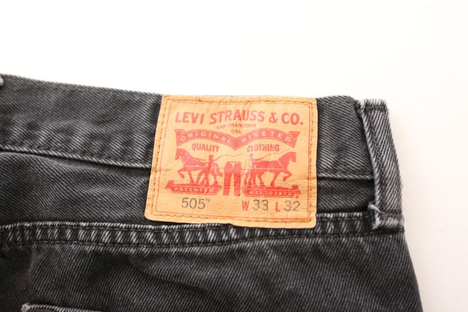 リーバイス 505 ブラックデニムパンツ Levi's Black Denim | Blue