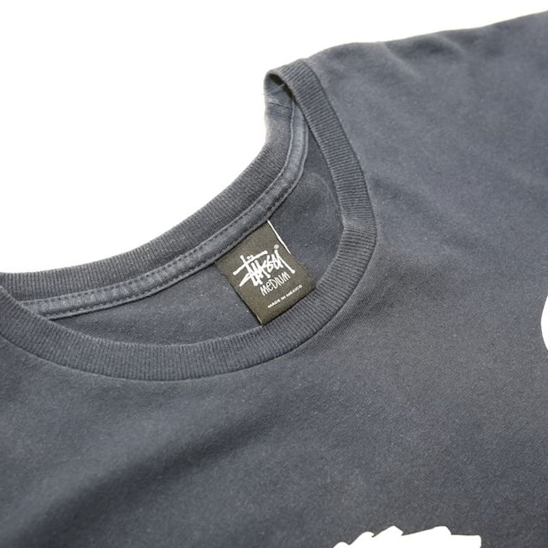 “スーパーキノコ” STUSSY プリント ロンT L グレー Mens Stussy Heather Gray / Gold Embroidered Crewneck