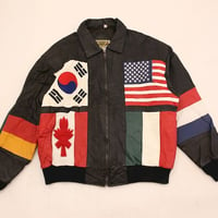 万国旗 レザー ジャケット National Flag Leather Jacket#