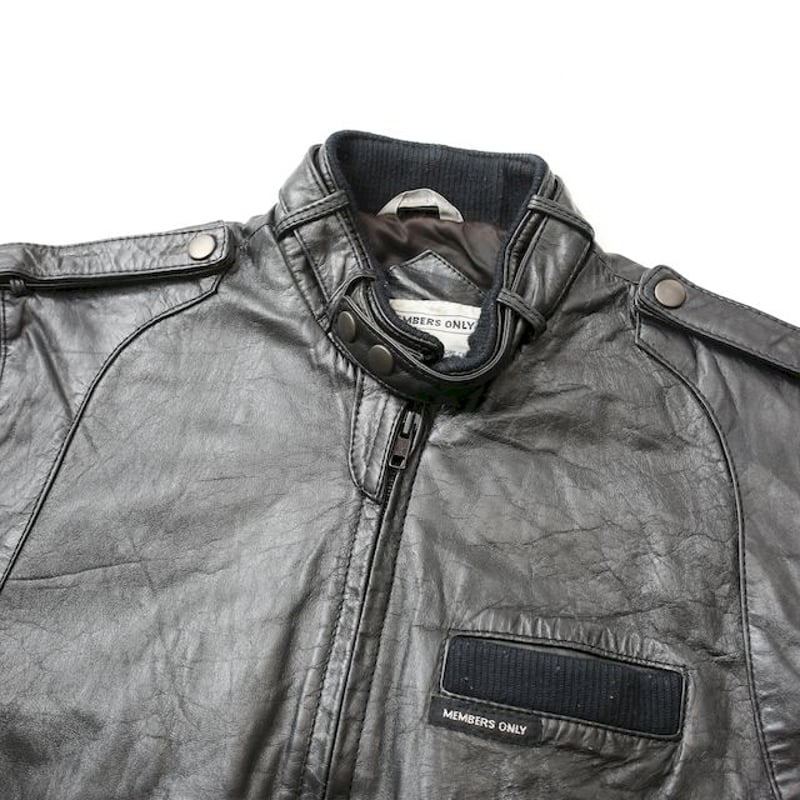 メンバーズオンリー ブラック レザージャケット Members Only メンバーズオンリー ブラック レザージャケット Members Only