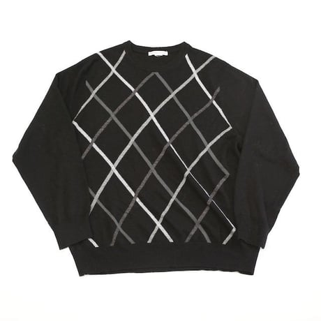 ダイヤ柄 ニットセーター Diamond Pattern Knit Sweater   #