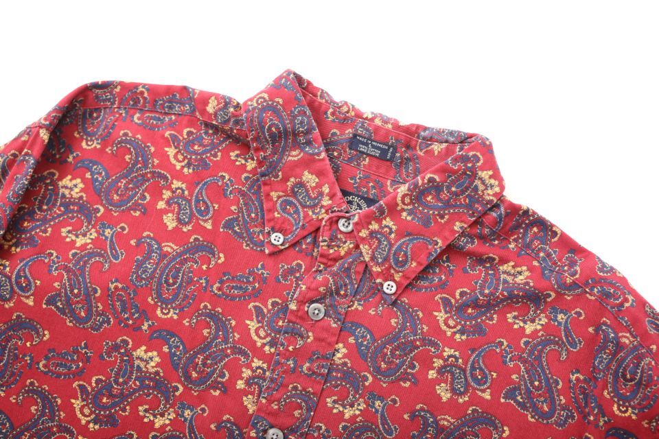 90s ドッカーズ ペイズリー シャツ Dockers Paisley Shirts | Blue