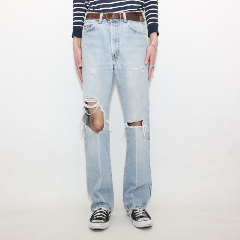 リーバイス 517 ブーツカット デニムパンツ ダメージ加工 2827 リーバイス 517 ブーツカット デニムパンツ ダメージ加工 2827