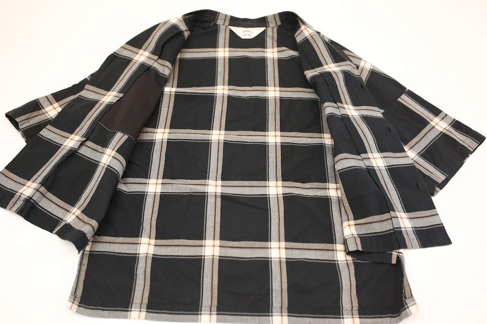 Sunsea 17SS 開襟 半袖 チェックシャツ Open Collar Shirt # |