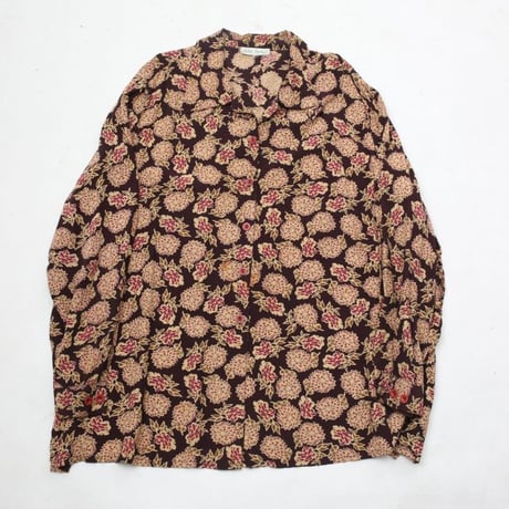 花柄 コットンシャツ Flower Pattern Cotton Shirt