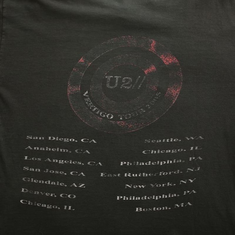 05's U2 バンドTシャツ Vertigo Tuor T-Shirt# | Blue